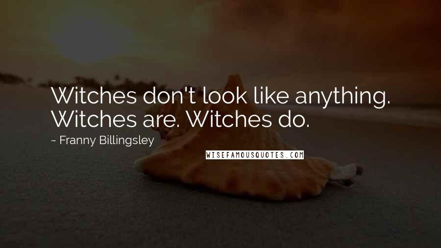 Franny Billingsley Quotes: Witches don't look like anything. Witches are. Witches do.