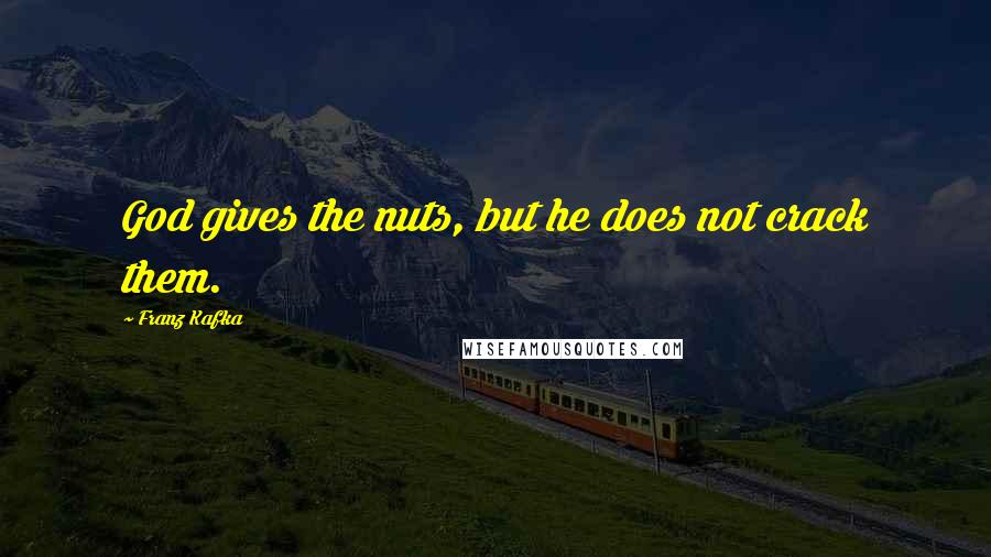 Franz Kafka Quotes: God gives the nuts, but he does not crack them.
