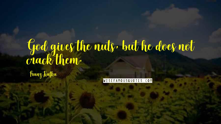 Franz Kafka Quotes: God gives the nuts, but he does not crack them.