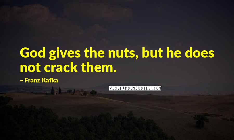 Franz Kafka Quotes: God gives the nuts, but he does not crack them.