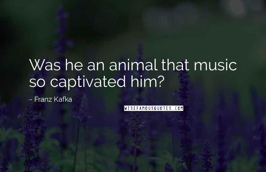 Franz Kafka Quotes: Was he an animal that music so captivated him?