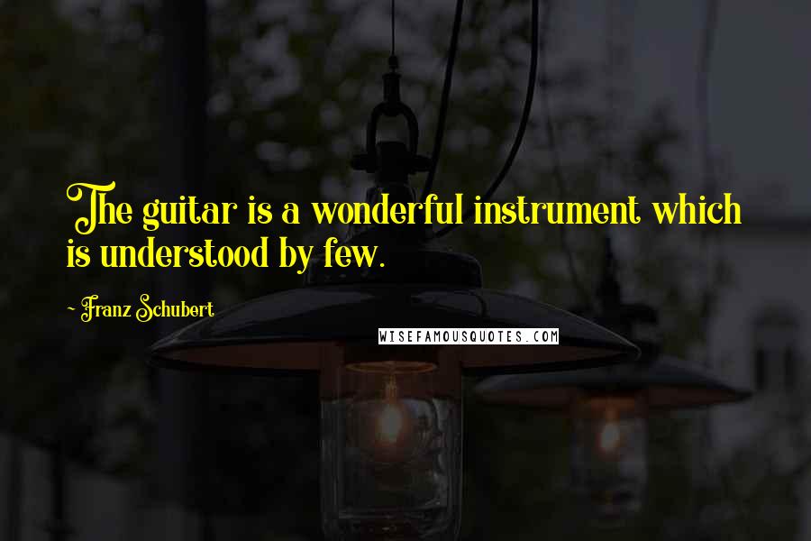 Franz Schubert Quotes: The guitar is a wonderful instrument which is understood by few.