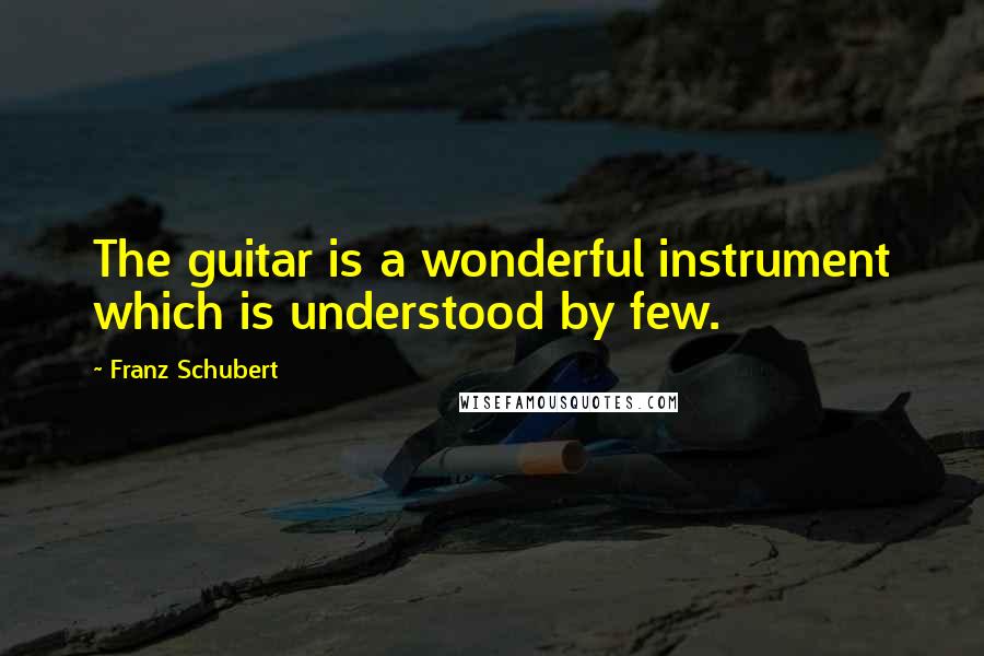 Franz Schubert Quotes: The guitar is a wonderful instrument which is understood by few.