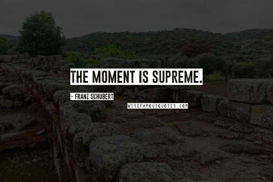 Franz Schubert Quotes: The moment is supreme.