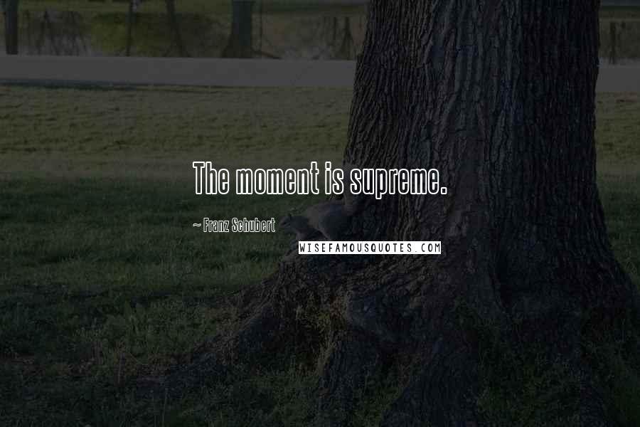 Franz Schubert Quotes: The moment is supreme.