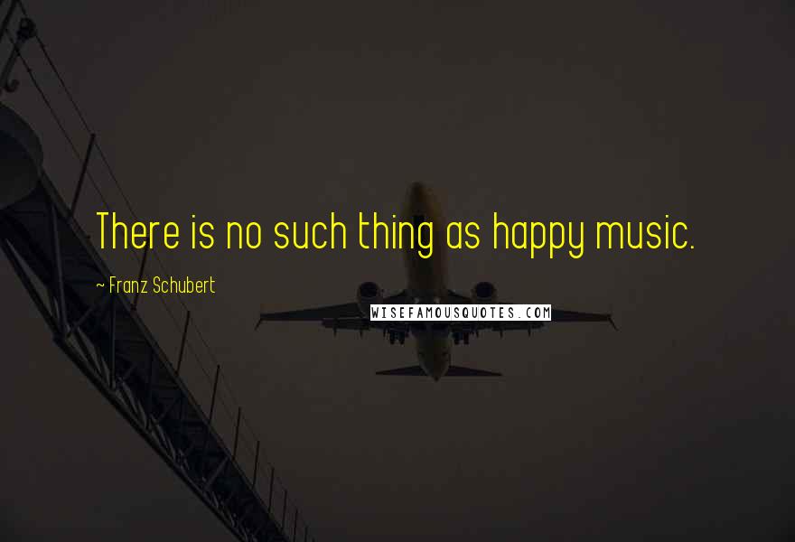 Franz Schubert Quotes: There is no such thing as happy music.