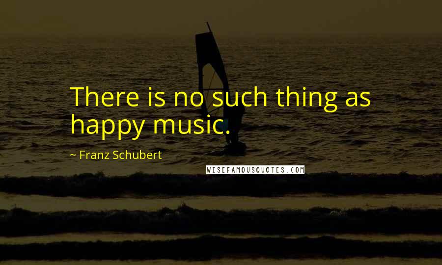Franz Schubert Quotes: There is no such thing as happy music.