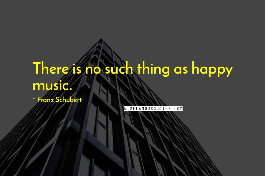 Franz Schubert Quotes: There is no such thing as happy music.