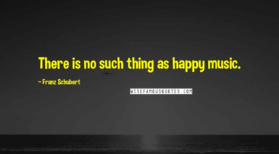 Franz Schubert Quotes: There is no such thing as happy music.