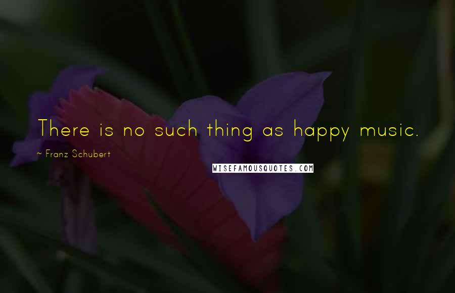 Franz Schubert Quotes: There is no such thing as happy music.