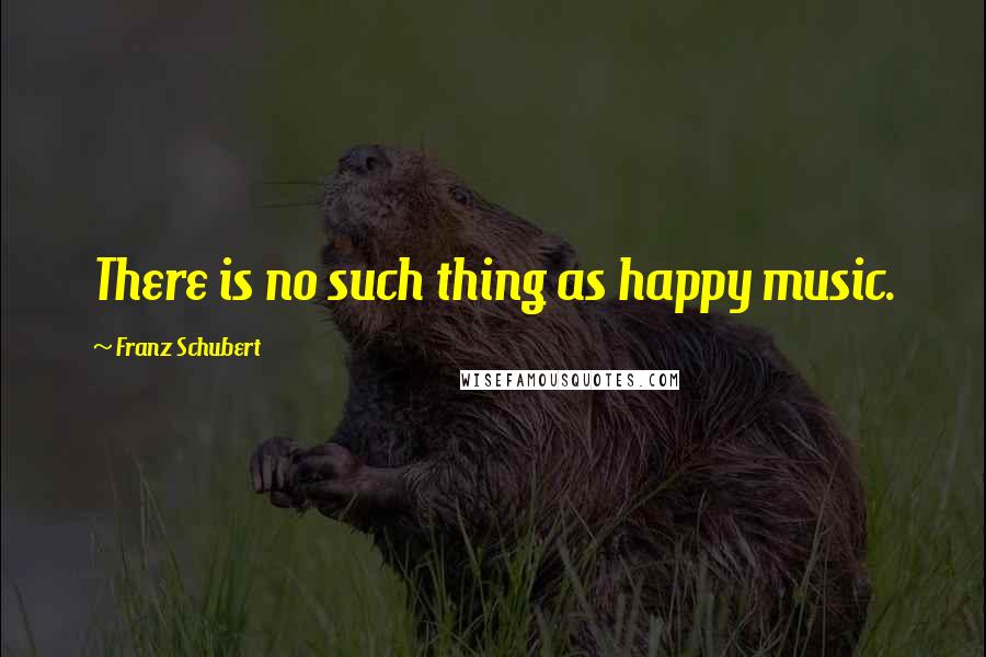 Franz Schubert Quotes: There is no such thing as happy music.