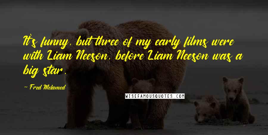 Fred Melamed Quotes: It's funny, but three of my early films were with Liam Neeson, before Liam Neeson was a big star.