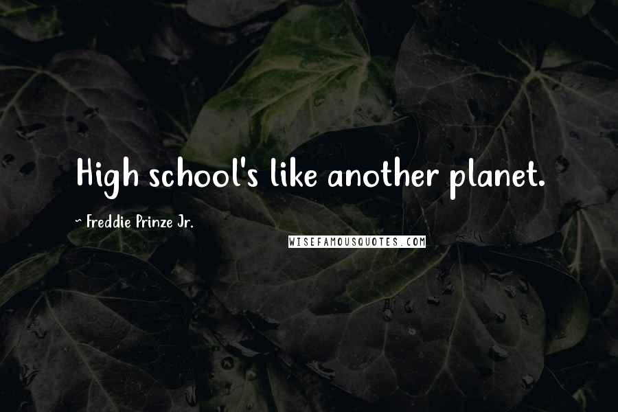 Freddie Prinze Jr. Quotes: High school's like another planet.