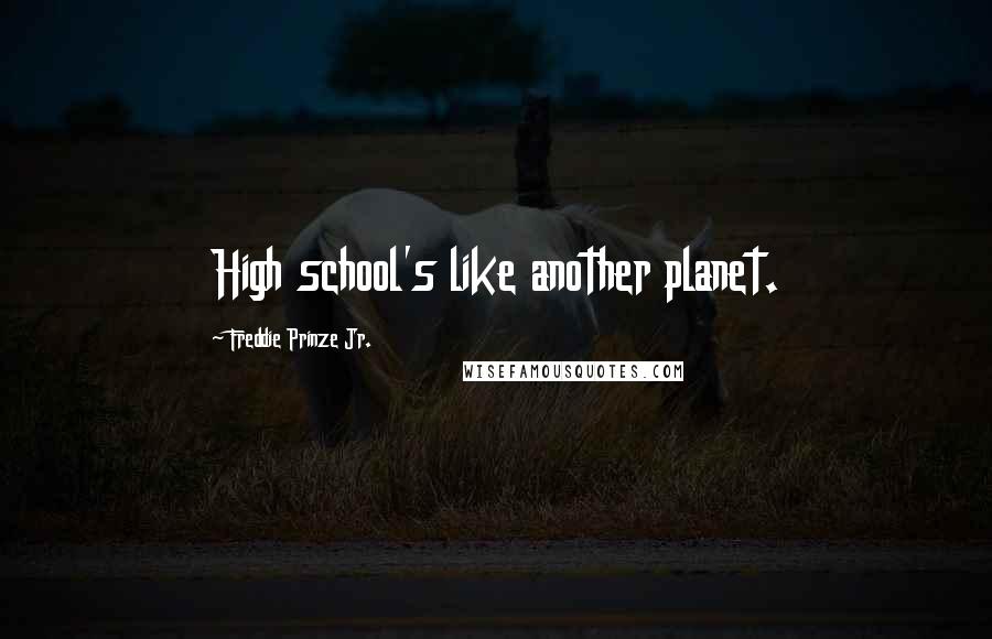 Freddie Prinze Jr. Quotes: High school's like another planet.