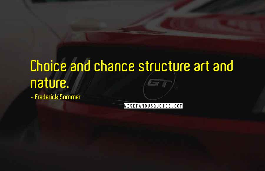 Frederick Sommer Quotes: Choice and chance structure art and nature.