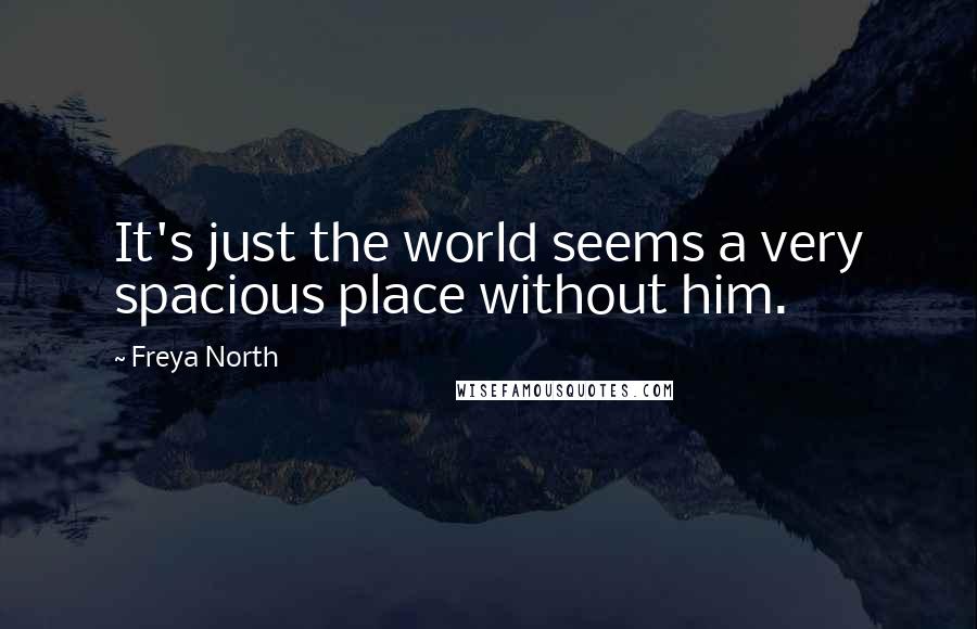 Freya North Quotes: It's just the world seems a very spacious place without him.