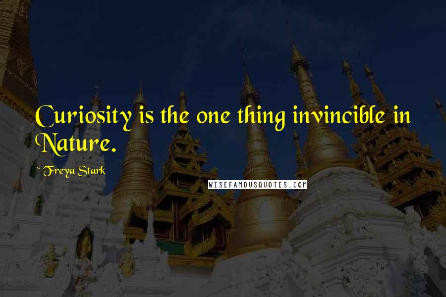 Freya Stark Quotes: Curiosity is the one thing invincible in Nature.