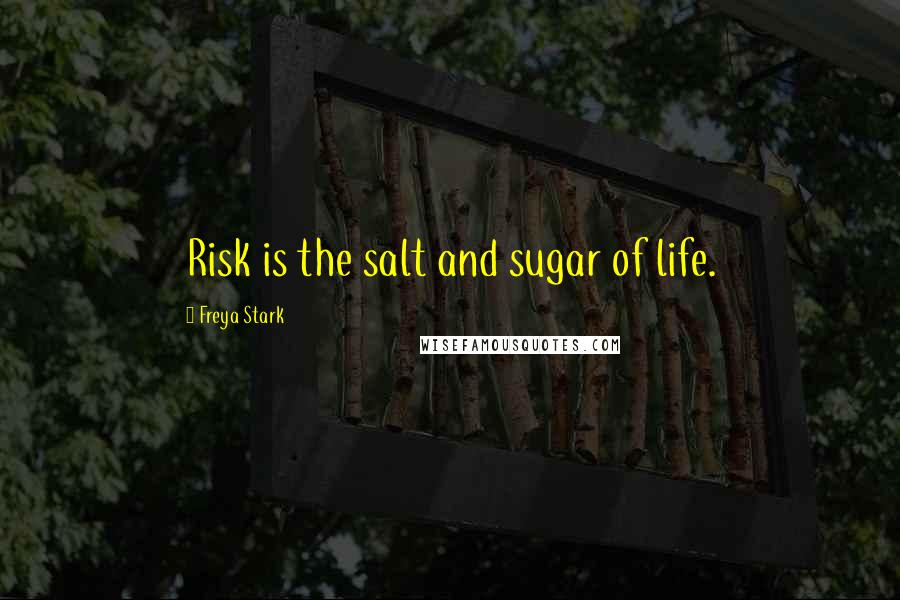 Freya Stark Quotes: Risk is the salt and sugar of life.