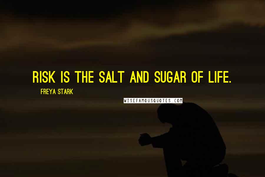 Freya Stark Quotes: Risk is the salt and sugar of life.