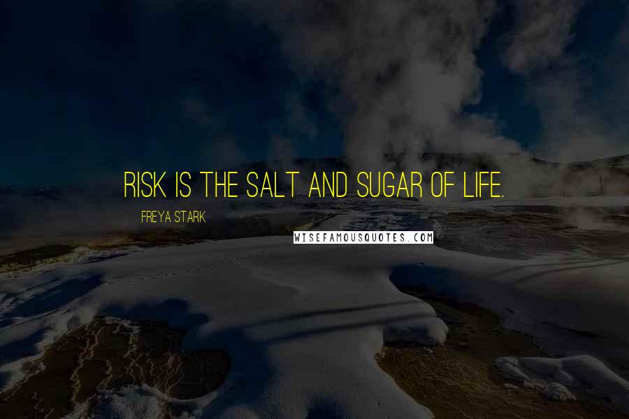 Freya Stark Quotes: Risk is the salt and sugar of life.