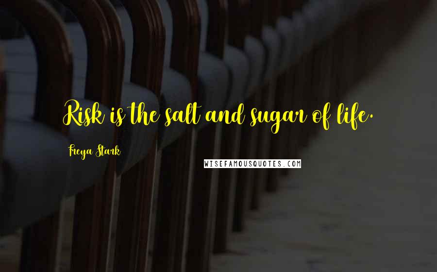 Freya Stark Quotes: Risk is the salt and sugar of life.