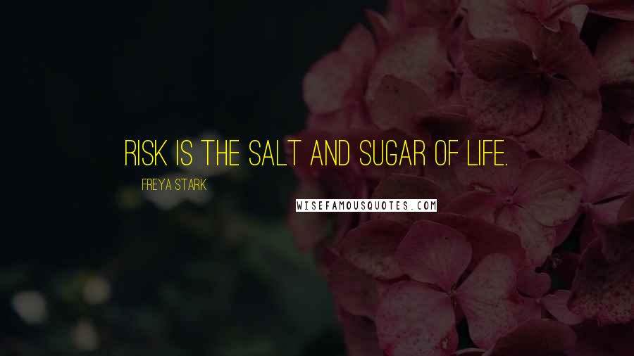 Freya Stark Quotes: Risk is the salt and sugar of life.