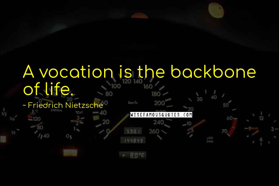 Friedrich Nietzsche Quotes: A vocation is the backbone of life.