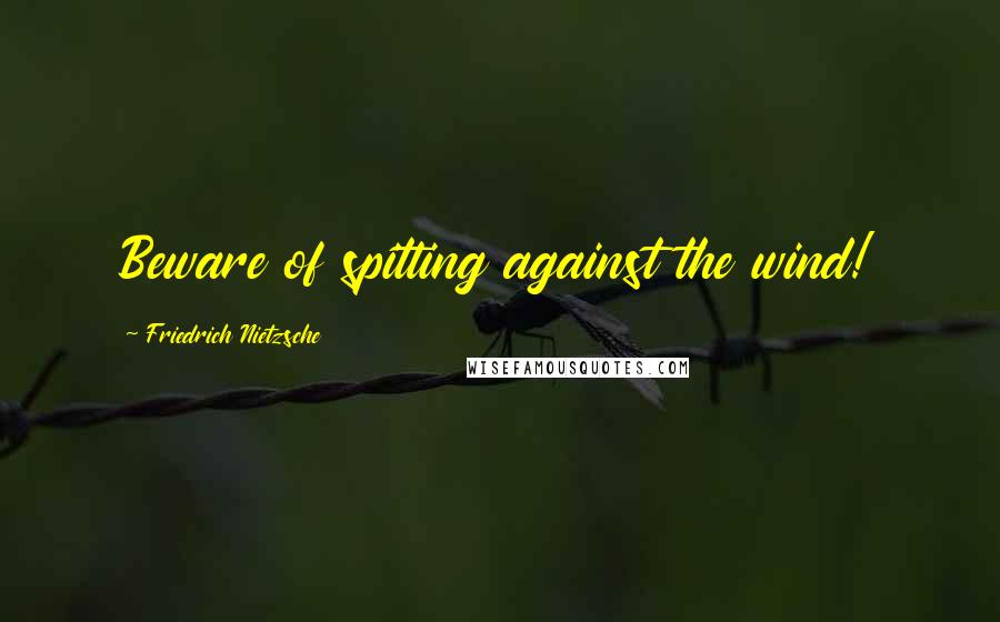 Friedrich Nietzsche Quotes: Beware of spitting against the wind!