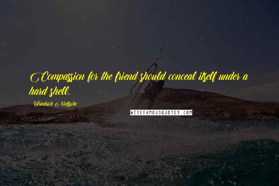 Friedrich Nietzsche Quotes: Compassion for the friend should conceal itself under a hard shell.