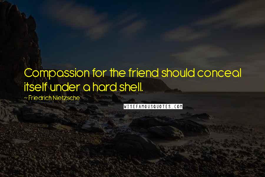 Friedrich Nietzsche Quotes: Compassion for the friend should conceal itself under a hard shell.