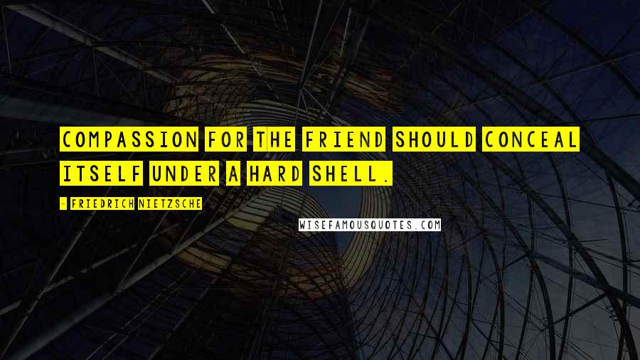 Friedrich Nietzsche Quotes: Compassion for the friend should conceal itself under a hard shell.