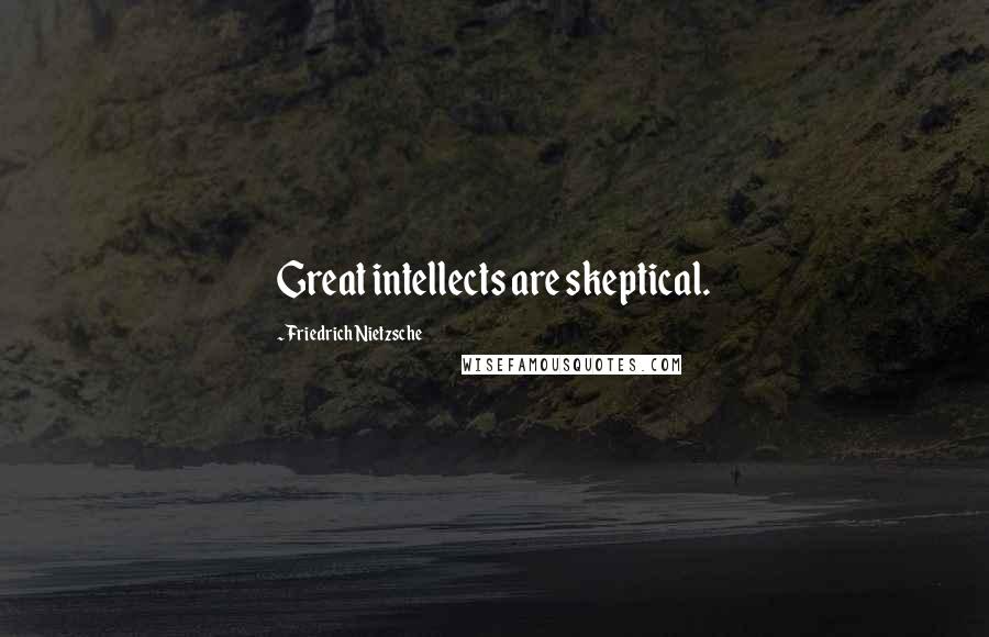 Friedrich Nietzsche Quotes: Great intellects are skeptical.