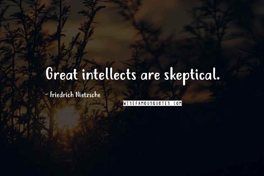 Friedrich Nietzsche Quotes: Great intellects are skeptical.