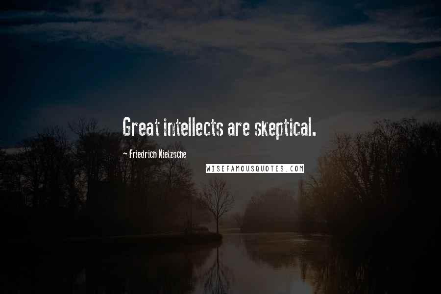 Friedrich Nietzsche Quotes: Great intellects are skeptical.