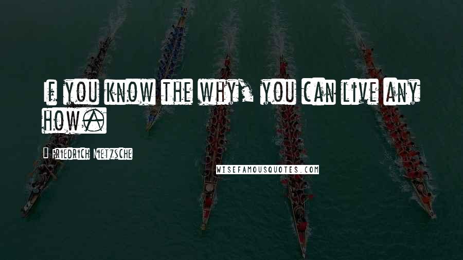 Friedrich Nietzsche Quotes: If you know the why, you can live any how.