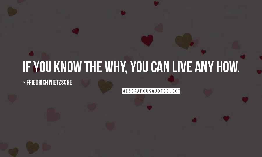 Friedrich Nietzsche Quotes: If you know the why, you can live any how.