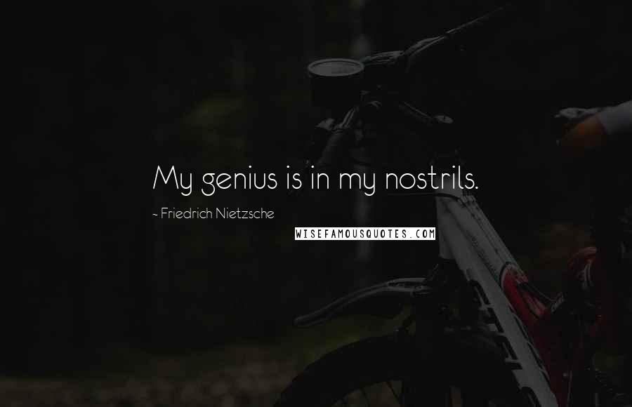 Friedrich Nietzsche Quotes: My genius is in my nostrils.