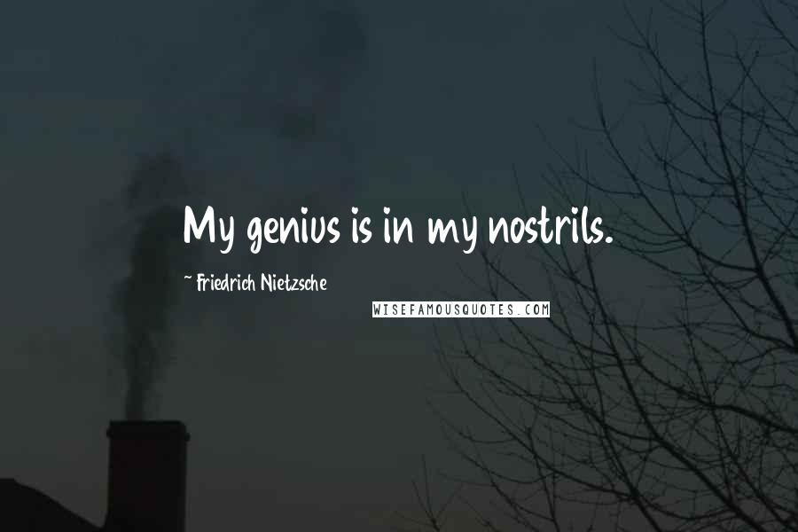 Friedrich Nietzsche Quotes: My genius is in my nostrils.