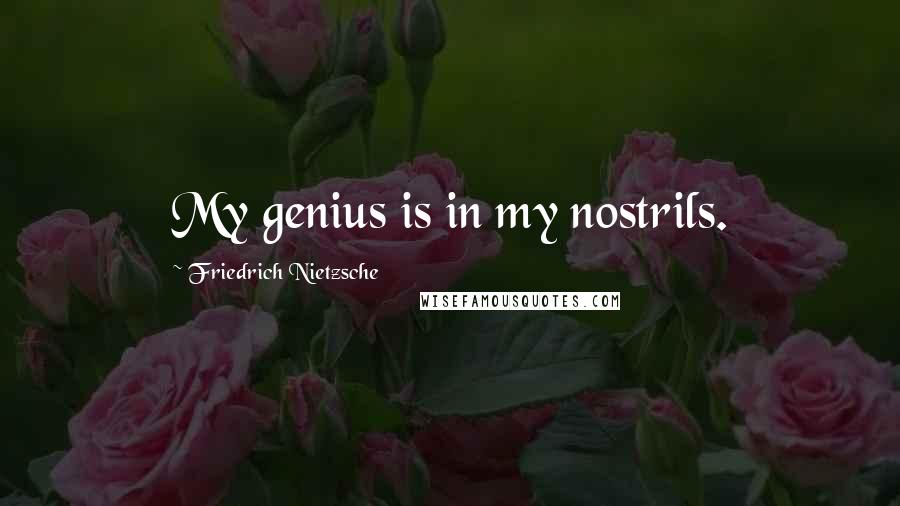 Friedrich Nietzsche Quotes: My genius is in my nostrils.