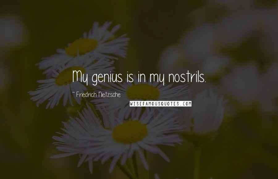 Friedrich Nietzsche Quotes: My genius is in my nostrils.