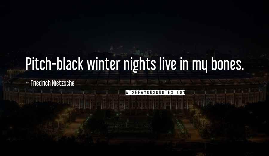 Friedrich Nietzsche Quotes: Pitch-black winter nights live in my bones.