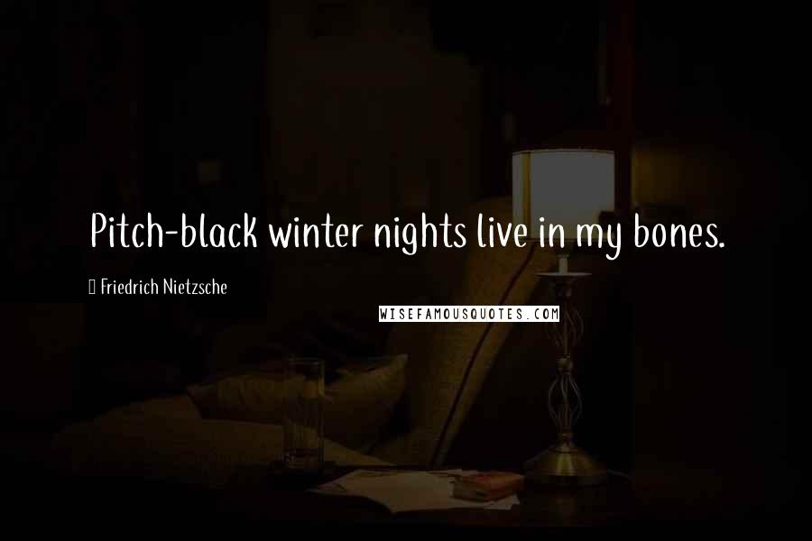 Friedrich Nietzsche Quotes: Pitch-black winter nights live in my bones.