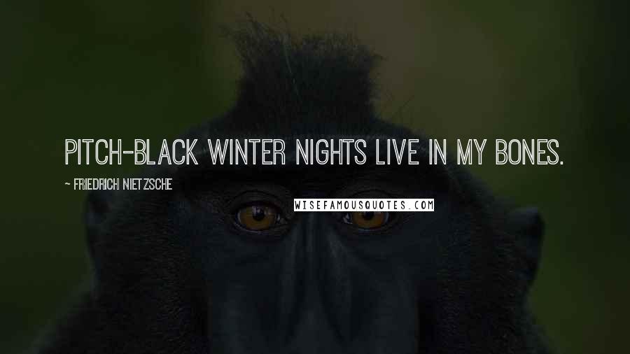 Friedrich Nietzsche Quotes: Pitch-black winter nights live in my bones.