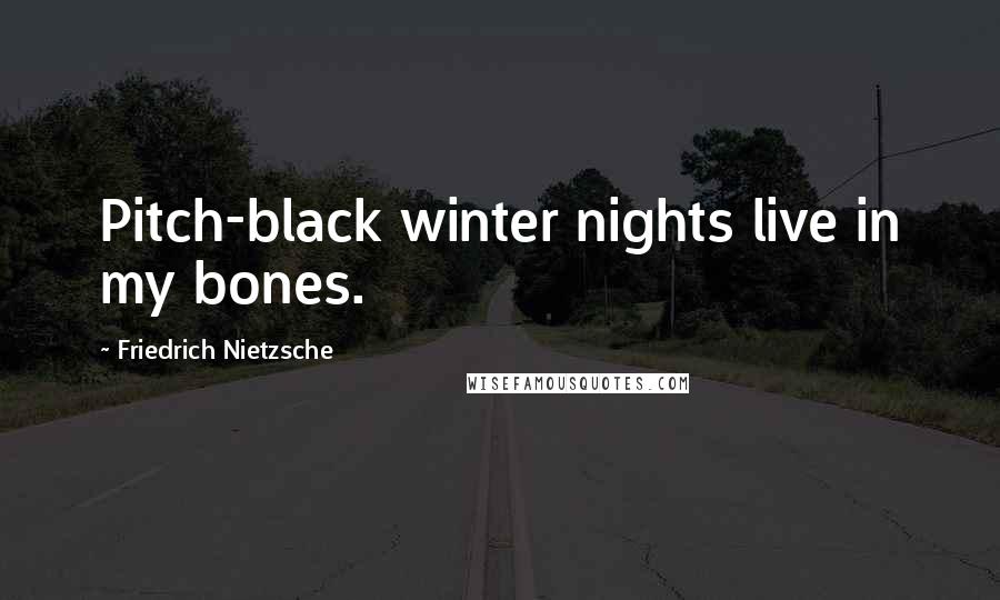 Friedrich Nietzsche Quotes: Pitch-black winter nights live in my bones.