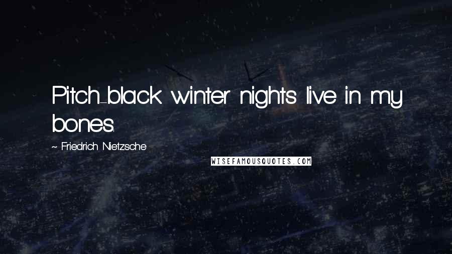 Friedrich Nietzsche Quotes: Pitch-black winter nights live in my bones.