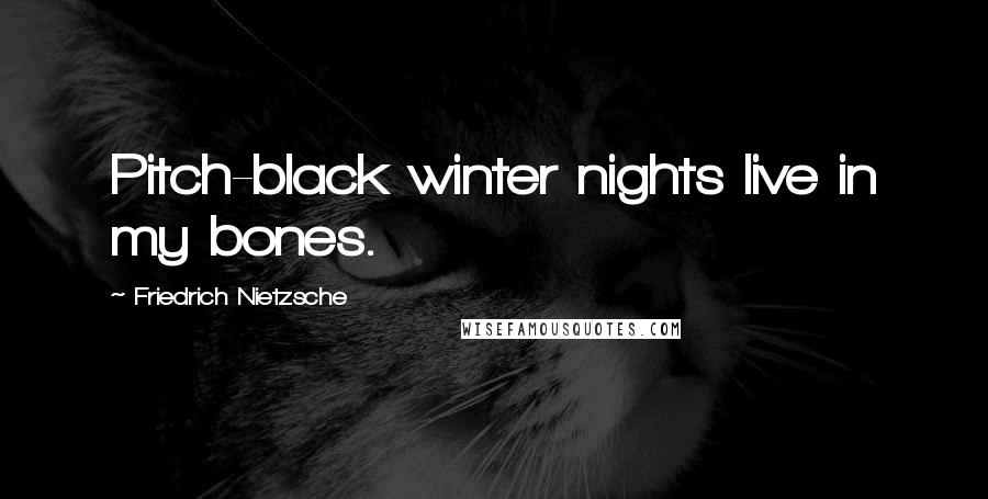 Friedrich Nietzsche Quotes: Pitch-black winter nights live in my bones.