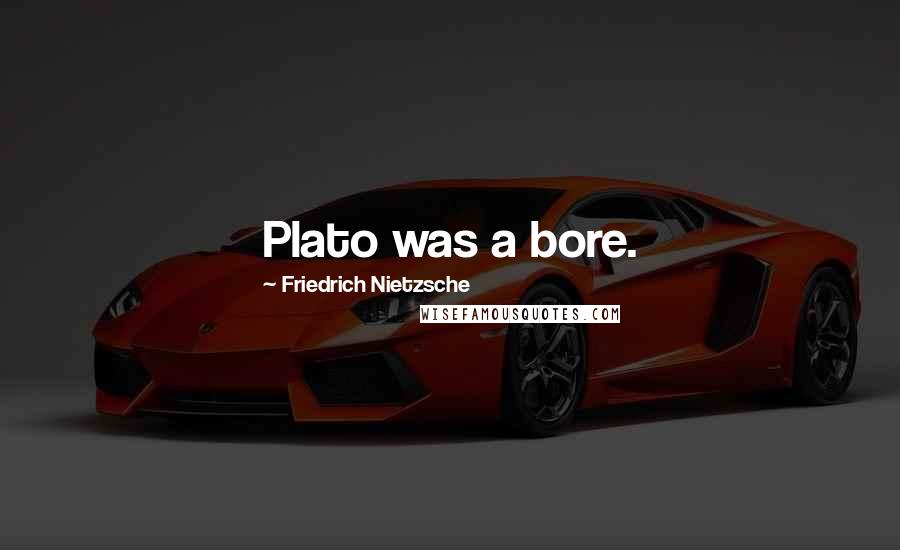 Friedrich Nietzsche Quotes: Plato was a bore.