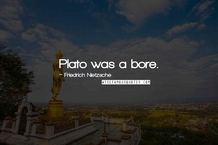 Friedrich Nietzsche Quotes: Plato was a bore.