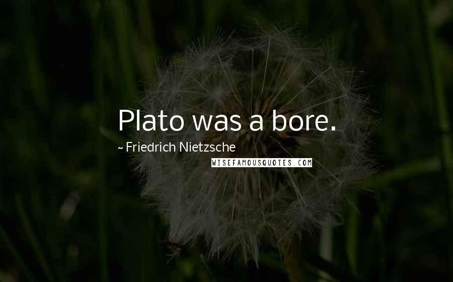 Friedrich Nietzsche Quotes: Plato was a bore.