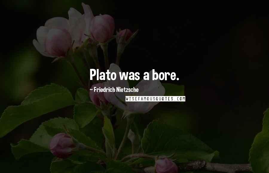 Friedrich Nietzsche Quotes: Plato was a bore.